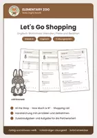 Vorschau - Arbeitsblätter - Englisch Klasse 4: Let's Go Shopping - Einkaufen und Bezahlen - Deckblatt