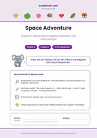 Vorschau - Arbeitsblätter - Englisch Klasse 4: Space Adventure - Rakete und Planeten - Seite 1