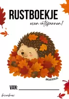 Voorbeeld - Herfst rustboekje (bovenbouw) 🦔 🍄 - Voorblad