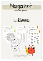 Vorschau - Arbeitsblätter - Morgenheft 1. Klasse – Knobeln, Zeichnen & Zählen | Ich-bin-fertig-Heft - Deckblatt
