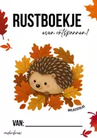 Voorbeeld - Herfst rustboekje (onderbouw) 🦔 🍄 - Voorblad