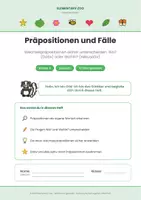 Vorschau - Arbeitsblätter - Deutsch Klasse 4: Präpositionen und Fälle – Wechselpräpositionen, Wo oder Wohin - Seite 1