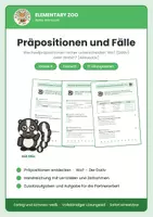 Vorschau - Arbeitsblätter - Deutsch Klasse 4: Präpositionen und Fälle – Wechselpräpositionen, Wo oder Wohin - Deckblatt