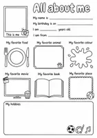Vorschau - Arbeitsblätter - All About Me - Vorstellung in Englisch - Deckblatt