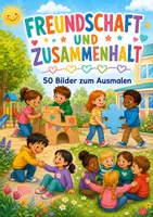 Vorschau - Arbeitsblätter - Freundschaft: 50 Ausmalbilder Klasse 1 - Deckblatt