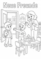 Vorschau - Arbeitsblätter - Freundschaft: 50 Ausmalbilder Klasse 1 - Seite 1