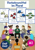Vorschau - Spiele - Verkehrsmittel im Plural | Lesespiel | DaF DaZ | A1 A2 - Deckblatt