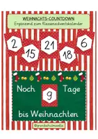 Vorschau - Poster - WEIHNACHTSCOUNTDOWN: Ergänzend zum Klassenadventskalender - Deckblatt