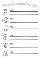 Vorschau - Arbeitsblätter - Unsere Klassenregeln - Handout Sachunterricht - Seite 1