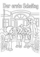 Vorschau - Arbeitsblätter - Schulalltag: 50 Ausmalbilder Klasse 1 - Seite 1