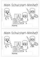 Vorschau - Arbeitsblätter - Mein Schulstart-Miniheft | Erste Übungen für die 1. Klasse - Seite 1