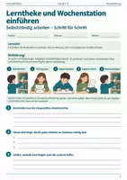 Vorschau - Arbeitsblätter - Lerntheke und Wochenstation einführen Arbeitsheft Klasse 5 bis 6 Schulstart selbstständig arbeiten - Deckblatt