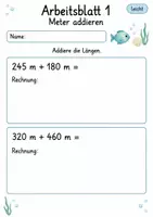Vorschau - Arbeitsblätter - Längen Klasse 4 | Mathematik Klasse 4 | 10 Arbeitsblätter als PDF - Seite 1