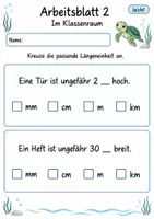 Vorschau - Arbeitsblätter - Kilometer Meter Zentimeter Millimeter | Mathematik Klasse 4 | 10 Arbeitsblätter als PDF - Seite 2