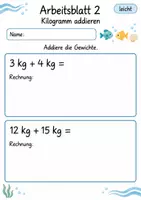 Vorschau - Arbeitsblätter - Gewicht Klasse 4 | Mathematik Klasse 4 | 10 Arbeitsblätter als PDF - Seite 2