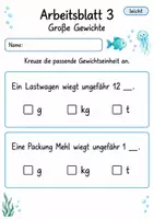 Vorschau - Arbeitsblätter - Kilogramm Gramm Tonne | Mathematik Klasse 4 | 10 Arbeitsblätter als PDF - Seite 3