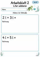 Vorschau - Arbeitsblätter - Hohlmaße Klasse 4 | Mathematik Klasse 4 | 10 Arbeitsblätter als PDF - Seite 2