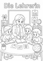 Vorschau - Arbeitsblätter - Berufe entdecken: 50 Ausmalbilder Klasse 1 - Seite 1