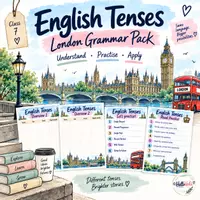 Vorschau - Arbeitsblätter - 🇬🇧 English Tenses – Grammar Pack - Deckblatt