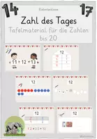 Vorschau - Präsentationen/Tafelbilder - Zahl des Tages im ZR bis 20 (Präsentation / Tafelmaterial) - Deckblatt