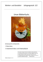 Vorschau - Stundenentwürfe - Werken mit Naturmaterial Blätterfuchs - Deckblatt
