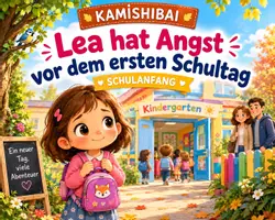 Vorschau - Bildkarten - Kamishibai – Lea hat Angst vor dem ersten Schultag | Schulanfang - Deckblatt