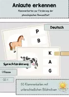 Vorschau - Spiele - Anlaute erkennen – 50 Klammerkarten | Sprachförderung | phonologische Bewusstheit - Deckblatt