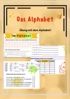 Vorschau - Arbeitsblätter - Das ALPHABET Übungen zum Erlenen der Buchstabenreihenfolge - Deckblatt