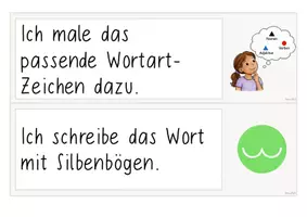 Vorschau - Präsentationen/Tafelbilder - Lernwörter Training - Ablauf Tafelkarte & Tischkarte - Seite 2