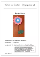 Vorschau - Stundenentwürfe - Schneiden - Schneideübung Papierblume für Muttertag - Deckblatt