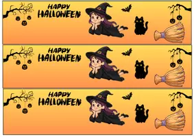 Vorschau - Mal- und Bastelvorlagen - Halloween Gruß Bleistift - Deckblatt