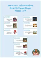 Vorschau - Aufgabenkarten - Kreatives Schreiben Materialpaket - Seite 1