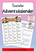 Vorschau - Arbeitsblätter - Sozialer Adventskalender – 24 gute Taten | Religion & Ethik Grundschule - Deckblatt