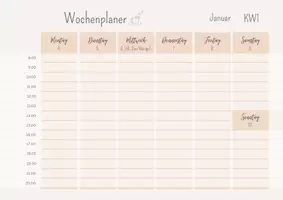 Vorschau - Lehrpläne/Lehrermaterial - Kalender Wochenplaner 2027 Jahresplaner mit Uhrzeiten - Seite 3