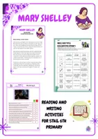 Vista previa - Unidades / Secuencias / Situaciones de Aprendizaje - Mary Shelley & Frankenstein: A Halloween Story (reading and writing for Primary) - Portada