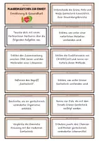 Vorschau - Aufgabenkarten - AES 10 - Plauderkärtchen "Ernährung & Geusndheit" + Lösung - Seite 1