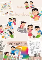 Vorschau - Mal- und Bastelvorlagen - Vokabelheft, Vorkurs, Vorschule, Kindergarten, Daz, Daf - Deckblatt