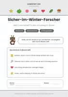 Vorschau - Arbeitsblätter - Sachunterricht Klasse 3-4: Sicher-im-Winter-Forscher – Glätte, Sichtbarkeit & Kleidung - Seite 1
