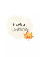 Vorschau - Bildkarten - Herbst Lernkarten- Lernkarten für Kinder | Sprachförderung Morgenkreis - Seite 2