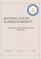 Vorschau - Poster - Liste: Hausaufgabenpartner:innen einteilen (Klassenorganisation) - Deckblatt