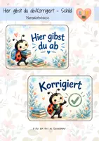 Vorschau - Poster - Hier gibst du ab und Korrigiert Schild (Marienkäfer) - Deckblatt