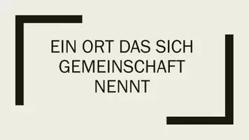 Vorschau - Unterrichtsreihen - Ein Ort das sich Gemeinschaft nennt - Deckblatt