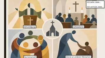 Vorschau - Präsentationen/Tafelbilder - Was hält das Schiff auf Kurs?- Die Vier Aufgaben einer Kirche - Seite 1