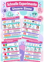 Vorschau - Arbeitsblätter - Unsere Sinne – 5 schnelle Experimente Biologie - Deckblatt
