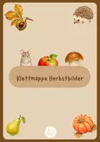 Vorschau - Fördermaterial/Inklusion - Herbst Klettmappe Wortschatz Herbstbilder - Deckblatt