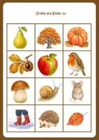 Vorschau - Fördermaterial/Inklusion - Herbst Klettmappe Wortschatz Herbstbilder - Seite 1