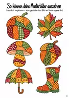 Vorschau - Mal- und Bastelvorlagen - Würfeln & Muster gestalten - kreative Herbstbilder - Seite 2