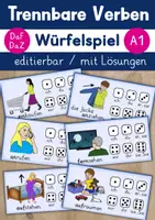 Vorschau - Stationenlernen - Trennbare Verben | Spiele A1 | DaF DaZ - Seite 1