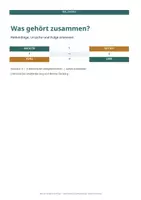 Vorschau - Arbeitsblätter - Was gehört zusammen? | 4 Lesegeschichten – Reihenfolge, Ursache & Folge Klasse 2/3 - Deckblatt