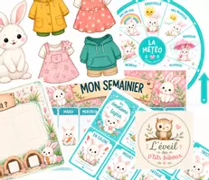 Aperçu - Affichage - kit rituel lapin (présence, météo, humeur ...) - Page de couverture